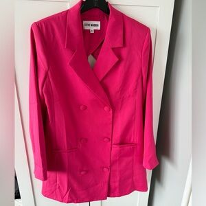 Steve Madden Women's Pink Blazer (long enough to be a dress too!)